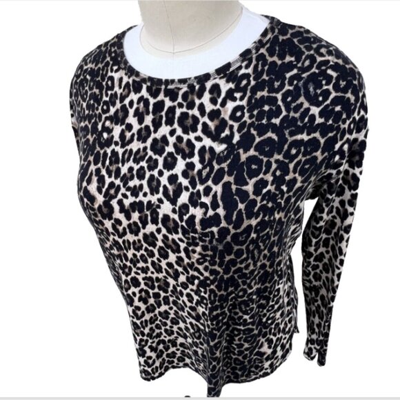 Westbound - Women's Blue White Traced Floral Vine 3/4 Sleeve Blouse Cotton - Picture 3 of 14